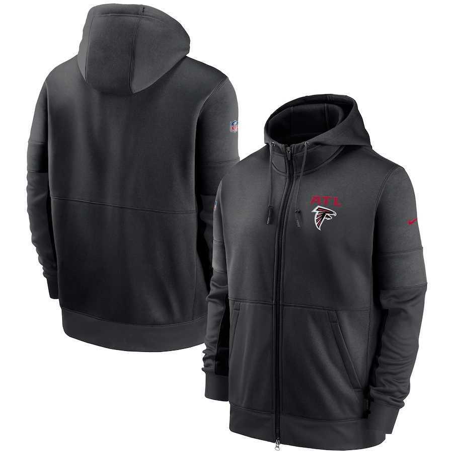 Men's Atlanta Falcons New 2020 Nike Gray Black Fan Gear Mascot Performance Full Zip Hoodie,We sell and wholesale Men's Atlanta Falcons New 2020 Nike Gray Black Fan Gear Mascot Performance Full Zip Hoodie on line form chian!